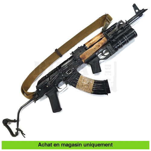 Aeg Ak-47 Full Métal Vrai Bois + Lance-Grenade Billau Custom Répliques Dépaule Airsoft