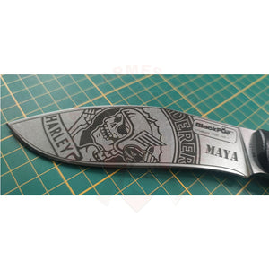 Création Projet Complet Et Gravure Laser Thème The Wanderers Sur Couteau Black Fox & Découpe