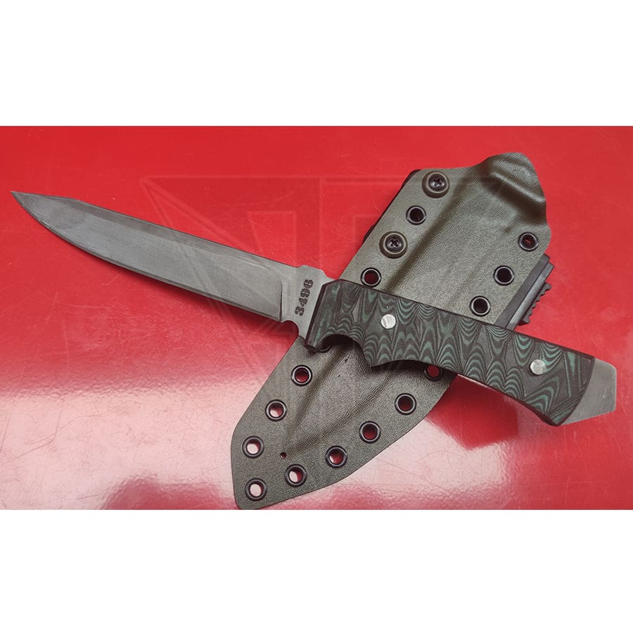 Fabrication sur mesure Etui Kydex OD Horizontal Dorsal pour Couteau de Billau Armes Tournai