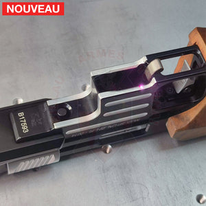 Gravure Laser Rectification Griffes Profondes Sur Pistolet Match Pardini Sp22 & Découpe