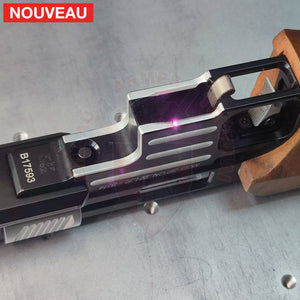 Gravure Laser Rectification Griffes Profondes Sur Pistolet Match Pardini Sp22 & Découpe