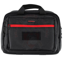 Charger l'image dans la galerie, Housse De Transport Cordura Umarex 2 Armes Poing Noire/Rouge Bagagerie