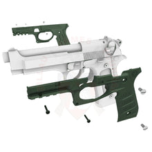 Charger l'image dans la galerie, Kit De Conversion Rail Carcasse Pour Beretta 92 Recover Tactical Bc2 Noir Plaquettes