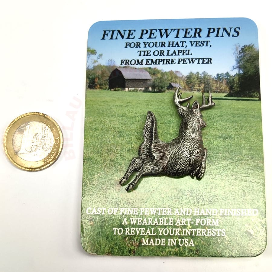 Pin's (Broche) Métal USA Fine Pewter Cerf Sautant – Billau Armes Tournai
