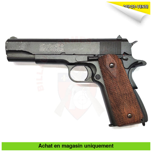 Pistolet À Plombs Gbb Co2 Swiss Arms 1911 A1 Full Metal Sa P1911 Cal.177Bb Armes De Poing