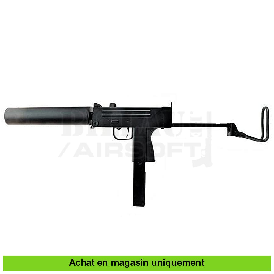 Pistolet-Mitrailleur GBB HFC Ingram Mac 11 Silencieux – Billau Armes Tournai