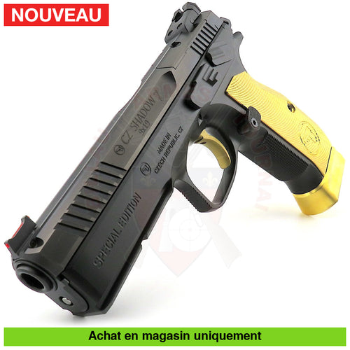 Pistolet Semi - Auto Cz Shadow 2 Optic Ready 9Mm Para Limited Edition Gold Armes De Poing À Feu