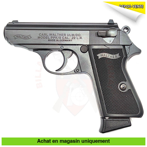 Pistolet Semi-Auto Walther Ppk/S Noir Cal. 22Lr Armes De Poing À Feu (Pistolets)