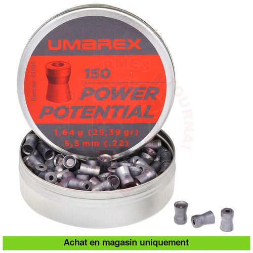 Boite De 150 Plombs Umarex Power Potential 5.5Mm 1 64G Plombs (.22)