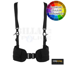 Charger l'image dans la galerie, Ceinturon Lourd Mollé Tactical Combat Belt + Bretelles Noir Ceintures & Ceinturons