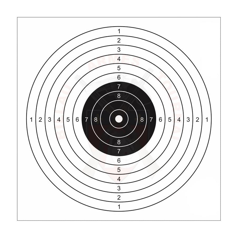 Cibles De Tir Kruger – Carton 17x17 Cm, Lot De 250, Numérotées 1 à 8, œil De Taureau 59,5 Mm, Anti-reflets, Conformes ISSF, Made In Germany