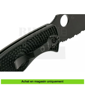 Couteau Pliant Spyderco Tenacious Lightweight Noir Demi Couteaux Pliants Divers