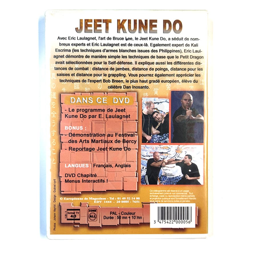 DVD Karaté Bushido Jeet Kune Do, la SelfDéfense de Bruce Lee