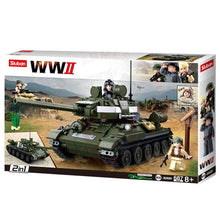 Charger l'image dans la galerie, Kit Complet Sluban 2 En 1 Ww2 Tank Russe Jouets