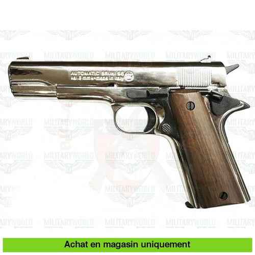 Pistolet À Blanc Bruni 96 (1911) Nickel 8Mm Pistolets