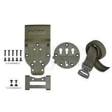Charger l'image dans la galerie, Plaque De Cuisse Port Haut Rti Wheel G-Code Gca200 + Sangle Cobra Accessoires Holsters