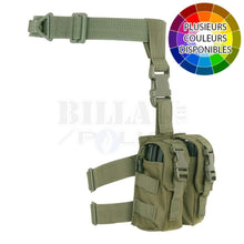 Charger l'image dans la galerie, Plaque De Cuisse Pouch Pour 4 Chargeurs M4 Od Poches Tactiques