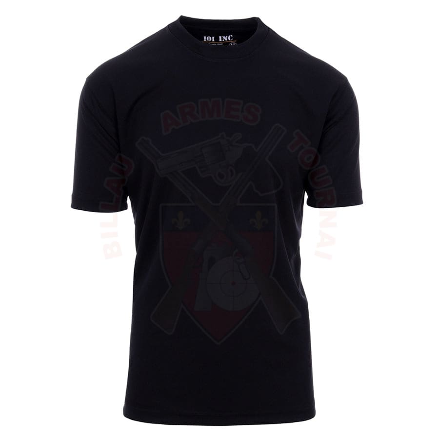 TShirt Tactique Quick Dry Noir Billau Armes Tournai