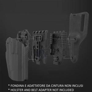 Adaptateur Wosport Qd Type Qls Kit Complet Mâle Et Femelle Noir Accessoires Holsters
