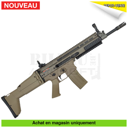AEG Ares SCAR L Tan + Batterie Lipo répliques d’épaule airsoft AEG