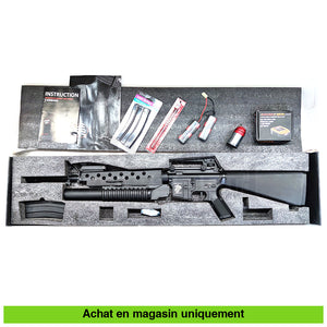 Aeg E&C M16A3 + M203 Kit Complet Full Metal Répliques D’épaule Airsoft