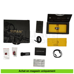 AEG G&G FN SCAR L Noir Full Métal Custom + Titan + Red Dot + Magnifier + ... répliques d’épaule airsoft AEG