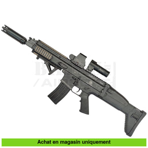 AEG G&G FN SCAR L Noir Full Métal Custom + Titan + Red Dot + Magnifier + ... répliques d’épaule airsoft AEG