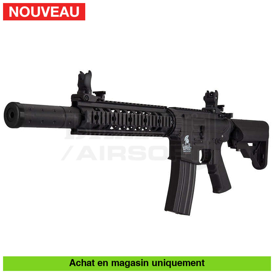 Aeg Kit Complet Lancer Tactical Lt-15 G2 M4 Sd Noire Répliques D’épaule Airsoft