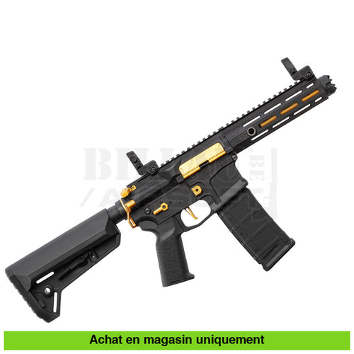 AEG Kit Complet Lancer Tactical LT-32 Hellion Noir/Gold NSR répliques d’épaule airsoft AEG