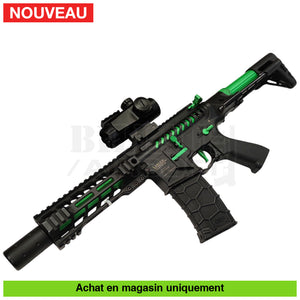 AEG Lancer Tactical LT-34 PDW Gen2 Limited Edition Green + Lunette + Mosfet + Chargeurs répliques d’épaule airsoft AEG