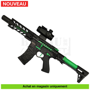 AEG Lancer Tactical LT-34 PDW Gen2 Limited Edition Green + Lunette + Mosfet + Chargeurs répliques d’épaule airsoft AEG