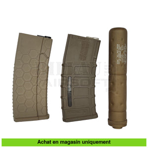 AEG Magpul Masada PTS Tan Custom + Chargeur + Silencieux (Rare) répliques d’épaule airsoft AEG