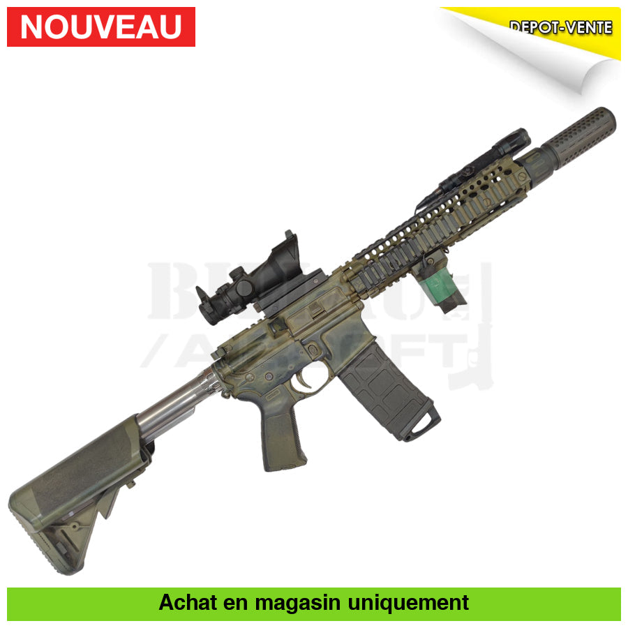 AEG Systema PTW Custom + Chargeurs + Batteries Lipo + Housse +... (Rare!) répliques d’épaule airsoft AEG
