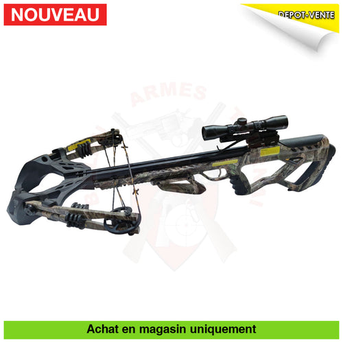 Arbalète à Poulies EK Archery Guillotine X Camo + Lunette + Carquois + Carreaux + ... Arbalètes à poulies