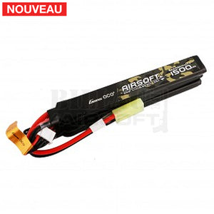 Batterie Gens 11.1V 1500 Mah 3 Sticks Lipo Mini Tamiya Batteries