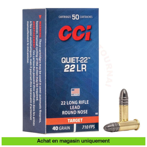 Boite De 50 Cartouches 22Lr Cci Quiet Munitions