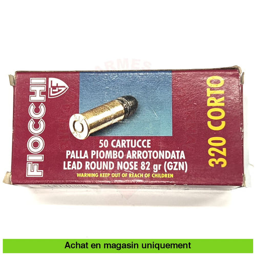 Boite De 50 Cartouches Fiocchi .320 Court (.320 Short) 82Gr Lrn Munitions