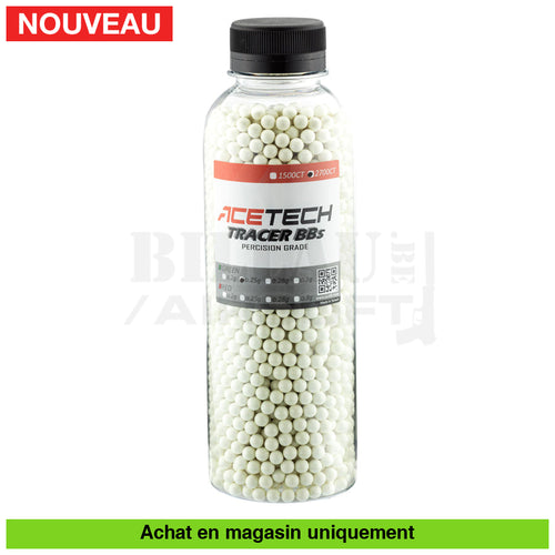 Bouteille De 2700 Billes Bio Acetech Tracer 0.25Gr Traçantes Vertes Billes Airsoft