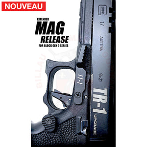 Bouton d’éjection de chargeur élargi TR-1 Upgrade pour Glock Gen 3 Matériels de compétition customisation