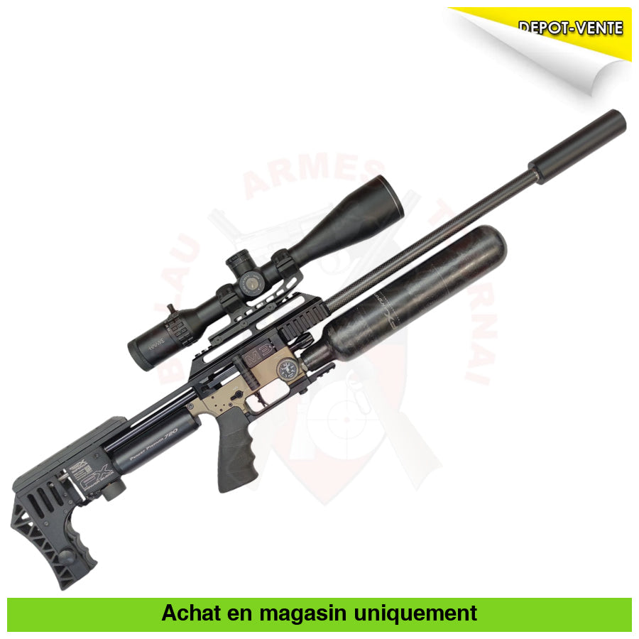 Carabine à plombs PCP FX Airguns Impact M3 Sniper Bronze Full Custom Huma Air 7.62mm + Lunette Hawke Sidewinder 8