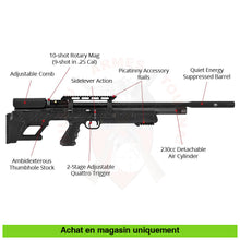 Charger l&#39;image dans la galerie, Carabine À Plombs Pcp Hatsan Bullboss Noire Synthétique 6 35 Mm (57 Joules) Armes D’épaule