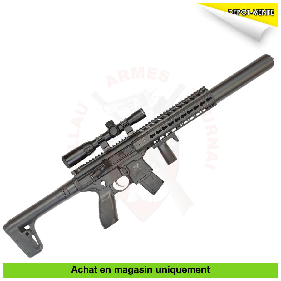 Carabine à plombs Semi-Auto Co2 Sig Sauer MCX Noire 4.5mm + Lunette Armes d’épaule à plombs CO2
