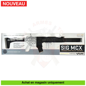 Carabine à plombs Semi-Auto Co2 Sig Sauer MCX Noire 4.5mm + Lunette Armes d’épaule à plombs CO2