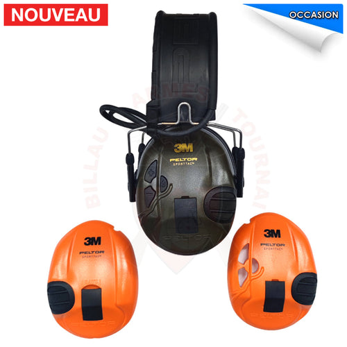 Casque Anti - Bruit Electronique Peltor Sporttac Od Ou Orange Protections Auditives
