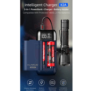 Chargeur De Batterie / Powerbank Klarus 21700 18650 18490 17670 17500 16340 14500 10440 Chargeurs