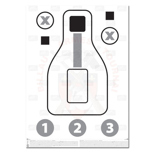 Cible 70X50Cm Helikon-Tex Pxqt (Pistol Excercise/Qualification Target) Papier (Type Ipsc) Ciblerie