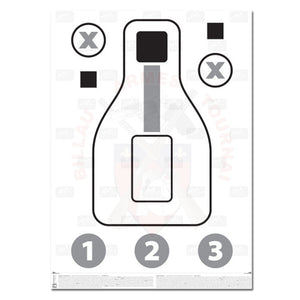 Cible 70X50Cm Helikon-Tex Pxqt (Pistol Excercise/Qualification Target) Papier (Type Ipsc) Ciblerie