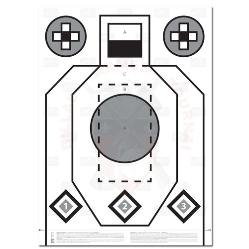 Cible 70X50Cm Helikon-Tex Rxqt (Rifle Excercise/Qualification Target) Papier (Type Ipsc) Ciblerie