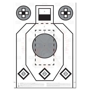 Cible 70X50Cm Helikon-Tex Rxqt (Rifle Excercise/Qualification Target) Papier (Type Ipsc) Ciblerie