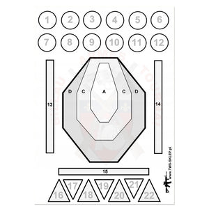 Cible 70X50Cm Tws Drill Papier (Type Ipsc) Ciblerie